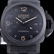 미러급 파네라이 남성용 투토네로 루미노르 1950 GMT PAM00438 오토매틱 Cal. P 9001 무브먼트 블랙 다이얼 PAN0204 Ⅳ
