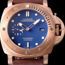 미러급 파네라이 남성용 서브머서블 1950 3데이즈 브론조 PAM00671 오토매틱 Cal.P9010 무브먼트 블루 다이얼 PAN1222 Ⅳ