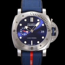 미러급 파네라이 남성용 서브머시블 루나로사 PAM01391 오토매틱 Cal P. 900 타입 44mm 우레탄줄 블루 다이얼 pan5211 Ⅳ