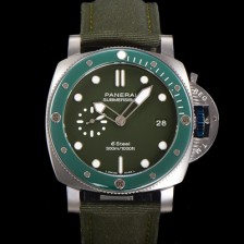 미러급 파네라이 남성용 서브머시블 베르데 스메랄도 PAM01287 오토매틱 Cal P. 900 타입 44mm 그린 다이얼 pan5212 Ⅳ