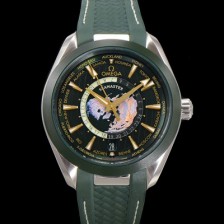 미러급 오메가 남성용 씨마스터 1:1수제공정형 220.30.43.22.10.001 아쿠아테라 150M GMT 월드타이머 43미리 오토매틱 Cal. 8938 타입 메탈줄 그린 다이얼 omg20247 Ⅳ