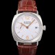 미러급 파네라이 남성용 라디오미르 콰란타 PAM01292 40mm 오토매틱 가죽줄 화이트 다이얼 pan5203 Ⅳ