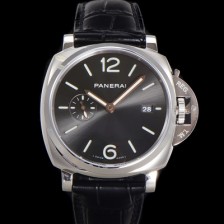 미러급 파네라이 남성용 루미노르 듀 PAM01250 42mm 오토매틱 Cal.P.900 타입 가죽줄 카본 블랙 다이얼 pan5197 Ⅳ