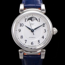 미러급 아이더블유씨여성용 다빈치 IW459306 오토매틱 문페이즈 36mm 18K 로조골드 다이아몬드베젤가죽줄 화이트다이얼 iwc81539 Ⅳ