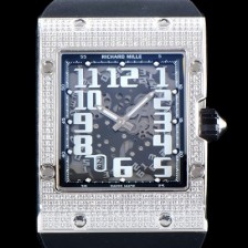 미러급 리차드밀레 남성용 최신버전 리차드밀 RM016 다이아몬드 엑스트라 플랫!! 수공 맞물림 형식의 쥬얼세팅 스켈레톤 다이얼 오토매틱 무브먼트 RIC0201 Ⅳ