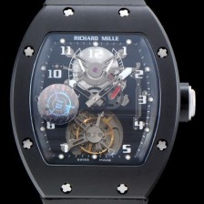 미러급 리차드밀레 남성용 최초의 모델 RM001 투르비용 컬렉션UP!! 블랙 PVD 코팅 블랙&스켈레톤 다이얼 아시안 투어빌론 탑재 무브먼트 ric0277 Ⅳ