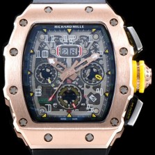 미러급 리차드밀레 남성용 오토매틱 플라이백 RM11-03RG 오버사이즈 데이트 크로노그래프 고급스러운 18K 로즈골드 스켈레톤 다이얼 오토매틱 무브먼트 RIC0410 Ⅳ