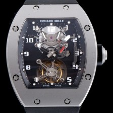 미러급 리차드밀레 남성용 RM001 새틴 폴리쉬드 스켈레톤 다이얼 아시안 투어빌론 탑재 무브먼트 RIC0420 Ⅳ