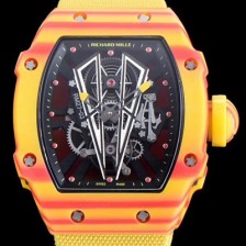 미러급 리차드밀레 남성용 RM27-03 투르비용 라파엘 나달 쿼츠 TPT 소재 스켈레톤 다이얼 오스트리아 산 신형 옐로 우레탄러버밴드 오토매틱 무브먼트 RIC0440 Ⅳ