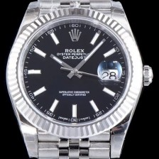 미러급 로렉스 남성용 데이저스트 II m126334-0018 블랙 다이얼 야광 스틱 인덱스 스틸 브레이슬릿 오토매틱 무브먼트 ROL0010 Ⅳ