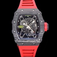 미러급 리차드밀러 남성용 RM035-01 라파 수동/기계식 무브먼트 50mm 카본 우레탄줄 스캘래톤 다이얼 ric0234 Ⅳ