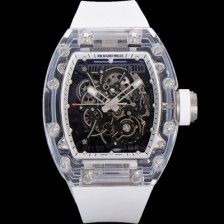 미러급 리차드밀러 남성용 RM055 수동/기계식 무브먼트 50mm 우레탄줄 스캘래톤 블랙 다이얼 ric0226 Ⅳ