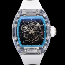 미러급 리차드밀러 남성용 RM055 수동/기계식 무브먼트 50mm 우레탄줄 스캘래톤 블랙 다이얼 ric0228 Ⅳ