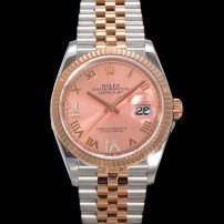 미러급 로렉스 남성용 데이저스트 m126231 18K 로즈골드 로마인덱스 36mm 오토매틱 Cal.3235 무브먼트 핑크 다이얼 rol5364 Ⅳ
