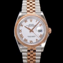 미러급 로렉스 남성용 데이저스트 m126231 18K 로즈골드 로마인덱스 36mm 오토매틱 Cal.3235 무브먼트 화이트 다이얼 rol5363 Ⅳ