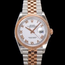 미러급 로렉스 남성용 데이저스트 m126231 18K 로즈골드 로마인덱스 36mm 오토매틱 Cal.3235 무브먼트 화이트 다이얼 rol5363 Ⅳ