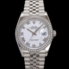 미러급 로렉스 남성용 데이저스트 m126234 로마인덱스 36mm 보석/큐빅 오토매틱 Cal.3235 무브먼트 화이트 다이얼 rol5360 Ⅳ