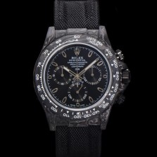 미러급 로렉스남성용 데이토나 포지드카본 커스텀 40mm 크로노그래프 오토매틱 Cal.4130 무브먼트 블랙 다이얼 ROL11355 Ⅳ