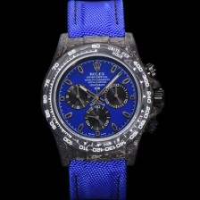 미러급 로렉스남성용 데이토나 포지드카본 커스텀 40미리 크로노그래프 오토매틱 Cal.4130 무브먼트 블루 다이얼 ROL89264 Ⅳ