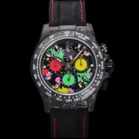 미러급 로렉스남성용 데이토나 포지드카본 커스텀 40미리 크로노그래프 오토매틱 Cal.4130 무브먼트 블랙 다이얼 ROL68871 Ⅳ