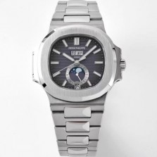 미러급 파텍필립 남성용 노틸러스 5726/1A-001 오토매틱 Cal.324 타입 40미리 문페이즈 메탈줄/밴드 블랙 다이얼 PAT75411 Ⅳ