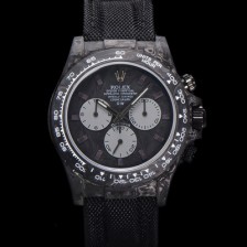 미러급 로렉스 남성용 데이토나 포지드카본 커스텀 40미리 크로노그래프 오토매틱 Cal.4130 무브먼트 블랙 다이얼 ROL79697 Ⅳ