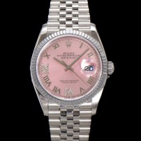 미러급 로렉스 남성용 데이저스트 m126234 로마인덱스 36mm 오토매틱 Cal.3235 무브먼트 핑크 다이얼 rol5358 Ⅳ