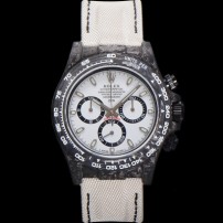 미러급 로렉스 남성용 데이토나 포지드카본 커스텀 40미리 크로노그래프 오토매틱 Cal.4130 무브먼트 화이트 다이얼 ROL79459 Ⅳ