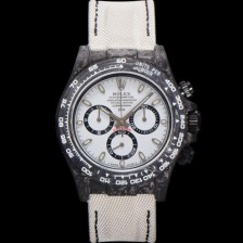 미러급 로렉스 남성용 데이토나 포지드카본 커스텀 40미리 크로노그래프 오토매틱 Cal.4130 무브먼트 화이트 다이얼 ROL79459 Ⅳ