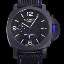 미러급 파네라이 남성용 루미노르 PAM01176 GMT 퓨전 오토매틱 Cal.P9010 무브먼트 블랙 다이얼 pan08394 Ⅳ
