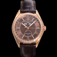 미러급 바쉐론 콘스탄틴 남성용 피프티식스 컴플리트 캘린더 Ref.4600E 18k 로즈골드 40mm 오토매틱 2460 QCL/1 타입 브라운 다이얼 vac1155 Ⅳ