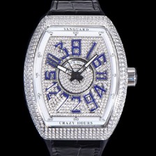 미러급 프랭크뮬러 남성용 뱅가드 오토매틱 CZ02 타입 44미리 보석/큐빅 케이스 가죽줄 보석다이얼 fra24816 Ⅳ