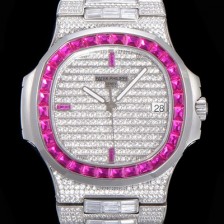 미러급 파텍필립 남성용 노틸러스 5719/10G-010 보석/큐빅 셋팅 오토매틱 Cal.324 S C 타입 40미리 메탈 보석다이얼 PAT74093 Ⅳ