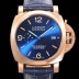 미러급 파네라이 남성용 루미노르 1950 3데이 마리나 18K 로즈골드 PAM01114 오토매틱 44미리 블루다이얼 pan9121 Ⅳ