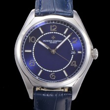 미러급 바쉐론 콘스탄틴 남성용 피프티식스 Ref.4600E 오토매틱 1326 타입 40mm 가죽줄 블루 다이얼  vac1929 Ⅳ