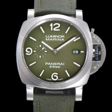 미러급 파네라이 남성용 PAM01356 루미노르 마리나 오토매틱 Cal P.9010 타입 44mm 가죽줄 그린다이얼 pan9239 Ⅳ