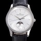 미러급 예거 르꿀르뜨 남성용 마스터 울트라 씬 문페이즈 오토매틱 925타입 39mm 가죽줄 화이트다이얼 jag1952 Ⅳ