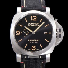 미러급 파네라이 남성용 루미노르 마리나 PAM01025 오토매틱 Cal. P9010 타입 44mm 나토천 블랙다이얼 pan9442 Ⅳ