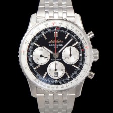 미러급 브라이틀링 남성용 네비타이머 AB0138211B1A1 크로노그래프 ETA7750-2 타입 오토매틱 43mm 메탈줄 블랙 다이얼 bre6007 Ⅳ