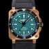 미러급 벨앤로즈 남성용 BR03-92 다이버 브론즈 소재 오토매틱 9015 타입 42mm 우레탄줄 그린 다이얼 bel4102 Ⅳ