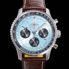 미러급 브라이틀링 남성용 네비타이머 AB0138241C1P1 크로노그래프 ETA7750-2 타입 오토매틱 43mm 가죽줄 블루 다이얼 bre5995 Ⅳ