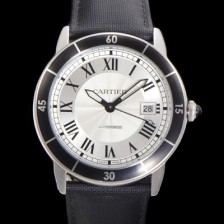 미러급 까르띠에 롱드 끄로아지에 WSRN0002 오토매틱 ETA2824-2 42mm 남성용시계 나토천스트랩 화이트 다이얼 car69312 Ⅳ