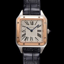 미러급 까르띠에 여성용 산토스 W2SA0012 쿼츠 38mm S 사이즈 18K 로즈골드 화이트 다이얼 car69328 Ⅳ