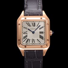 미러급 까르띠에 여성용 산토스 WGSA0022 쿼츠 38mm S 사이즈 18K 로즈골드 화이트 다이얼 car69329 Ⅳ