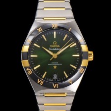 미러급 오메가 남성용 1:1수제공정! 131.23.41.21.10.001 무브UP 컨스틸레이션 코-엑시얼 마스터 오토매틱 Cal.8900타입 41mm 18K 옐로우골드 메탈줄 그린 다이얼 omg20189 Ⅳ