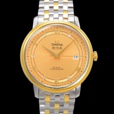 미러급 오메가 남성용 드빌 프레스티지 424.20.40.20.58.001 오토매틱 Cal.8800타입 39.5mm 18K 옐로우골드 메탈줄 골드 다이얼 omg20203 Ⅳ