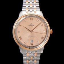 미러급 오메가 남성용 드빌 프레스티지 434.20.40.20.59.001 오토매틱 Cal.8800타입 40mm 18K 로즈골드 메탈줄 샴페인색 다이얼 omg20215 Ⅳ