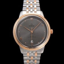 미러급 오메가 남성용 드빌 프레스티지 434.20.40.20.06.001 오토매틱 Cal.8800타입 40mm 18K 로즈골드 메탈줄 그레이 다이얼 omg20216 Ⅳ