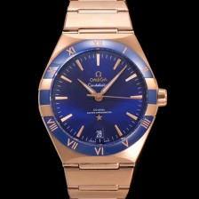 미러급 오메가 남성용 1:1수제공정! 131.63.41.21.03.001 무브UP 컨스틸레이션 코-엑시얼 마스터 오토매틱 Cal.8900타입 41mm 18K 로즈골드 메탈줄 블루 다이얼 omg20186 Ⅳ