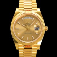 미러급 로렉스 남성용 데이데이트 m228238-0003 18K 옐로우골드 40mm 오토매틱 Cal.3255 타입 샴페인 다이얼 rol5299 Ⅳ